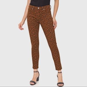 EUC Banana Republic Mid Rise Cheetah Skinny Jeans